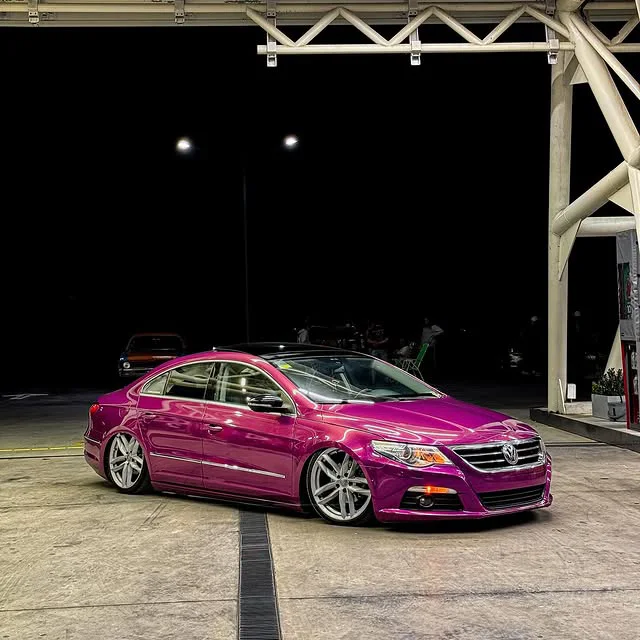 pet berry purple passat car wrap